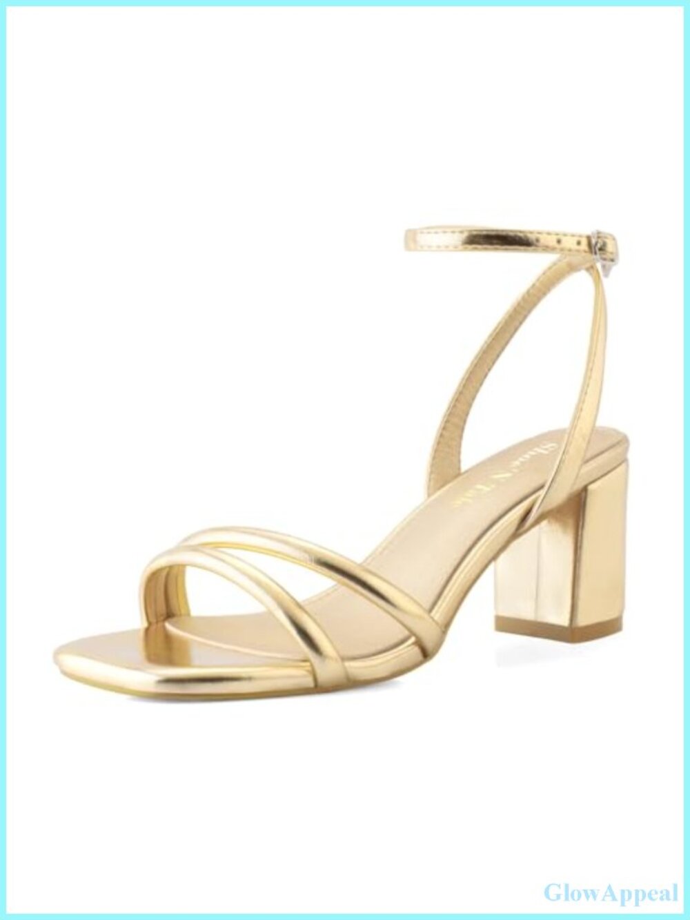 Women's Strappy Chunky Block Heeled Sandals Ankle Buckle Open Toe